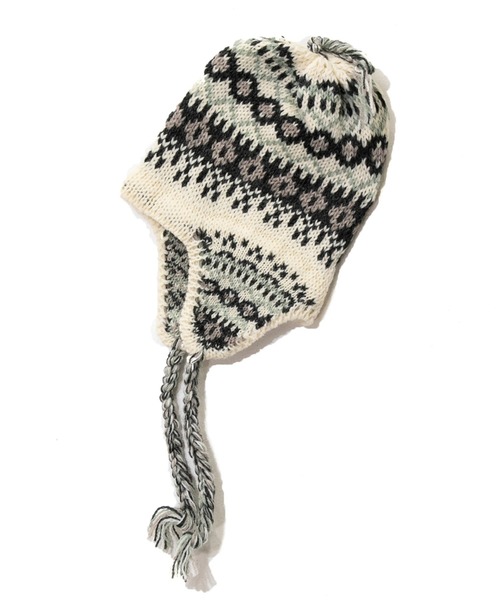 go slow caravan（ゴースローキャラバン）の「HIGHLAND2000/ハイランドトゥーサウザンド　Fairisle Hat w/Ear Cover & Rope Tassels（ニットキャップ/ビーニー・レディース・その他1/その他2・FREE）」の2枚目の写真