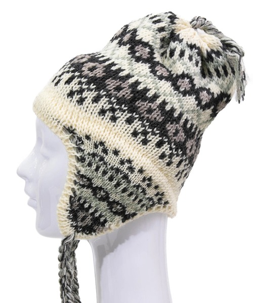go slow caravan（ゴースローキャラバン）の「HIGHLAND2000/ハイランドトゥーサウザンド　Fairisle Hat w/Ear Cover & Rope Tassels（ニットキャップ/ビーニー・レディース・その他1/その他2・FREE）」の11枚目の写真