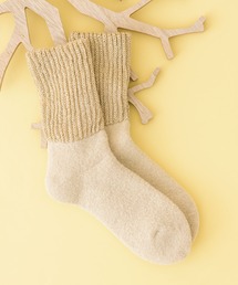 【KATHARINE ROSS】BLONDOLL 17℃ つま先までパイルでもこもこ暖か ラメリブルームソックス WEB限定