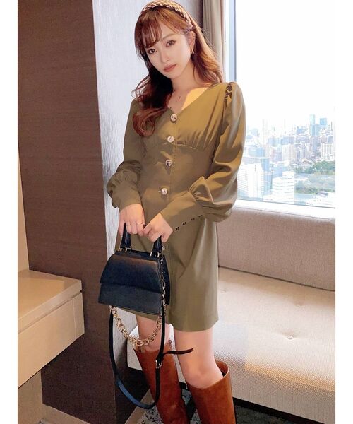 RESEXXY（リゼクシー）の「ハイウエストミニワンピース（ワンピース・レディース・ブラック/モカ/その他1・FREE）」の5枚目の写真