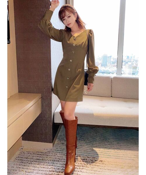 RESEXXY（リゼクシー）の「ハイウエストミニワンピース（ワンピース・レディース・ブラック/モカ/その他1・FREE）」の8枚目の写真