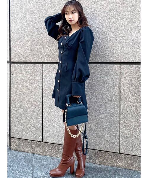 RESEXXY（リゼクシー）の「ハイウエストミニワンピース（ワンピース・レディース・ブラック/モカ/その他1・FREE）」の12枚目の写真