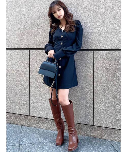 RESEXXY（リゼクシー）の「ハイウエストミニワンピース（ワンピース・レディース・ブラック/モカ/その他1・FREE）」の13枚目の写真