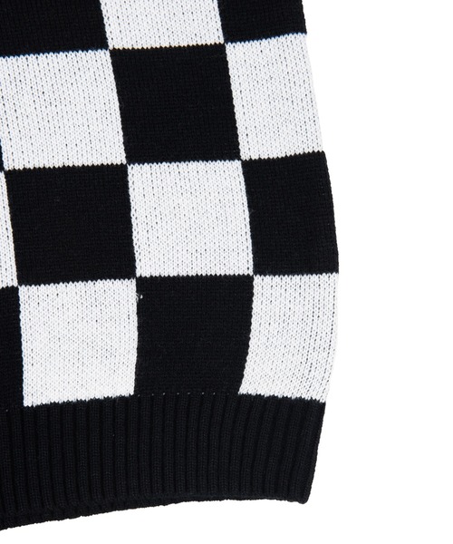 PUNYUS(プニュズ)の「チェッカーニットベスト(ベスト・レディース・ホワイト・1/2/3/4)」の5枚目の写真