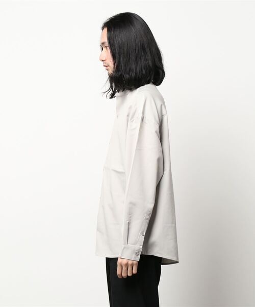 CLUB PARK（クラブパーク）の「【web限定】T/R バンドカラーシャツ（シャツ/ブラウス・メンズ・サックスブルー/ベージュ/グリーン/ライトグレー/ブラック・MEDIUM/LARGE/X-LARGE）」の17枚目の写真