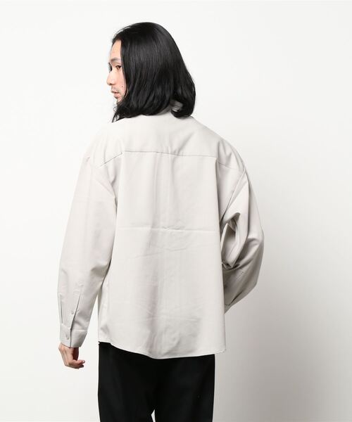 CLUB PARK（クラブパーク）の「【web限定】T/R バンドカラーシャツ（シャツ/ブラウス・メンズ・サックスブルー/ベージュ/グリーン/ライトグレー/ブラック・MEDIUM/LARGE/X-LARGE）」の18枚目の写真