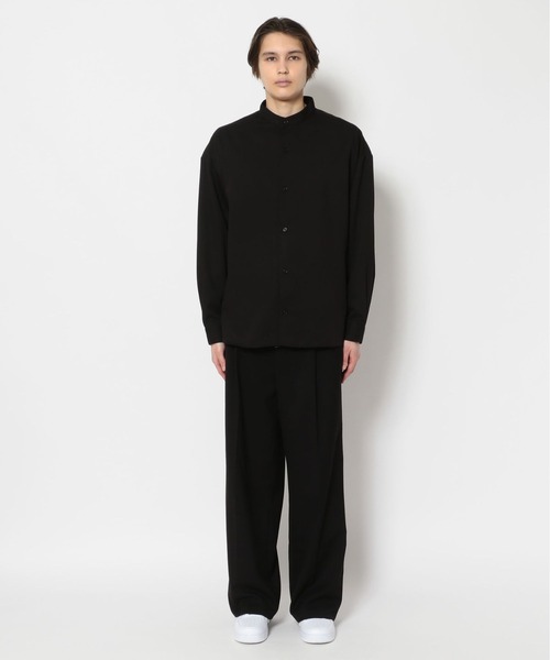 CLUB PARK（クラブパーク）の「【web限定】T/R バンドカラーシャツ（シャツ/ブラウス・メンズ・サックスブルー/ベージュ/グリーン/ライトグレー/ブラック・MEDIUM/LARGE/X-LARGE）」の8枚目の写真