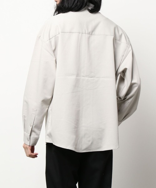 CLUB PARK（クラブパーク）の「【web限定】T/R バンドカラーシャツ（シャツ/ブラウス・メンズ・サックスブルー/ベージュ/グリーン/ライトグレー/ブラック・MEDIUM/LARGE/X-LARGE）」の16枚目の写真