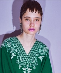 ビーズフリンジピアス