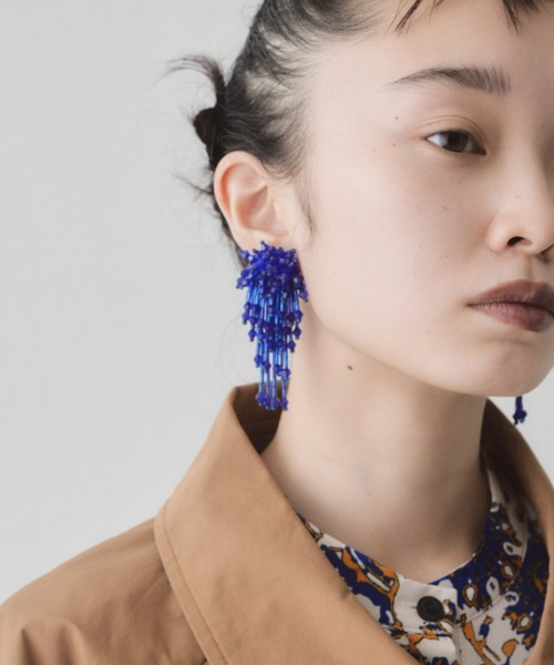 manana suerte（マニャーナスエルテ）の「ビーズフリンジピアス（ピアス（両耳用）・レディース・シルバー/イエロー/ブルー・FREE）」の17枚目の写真