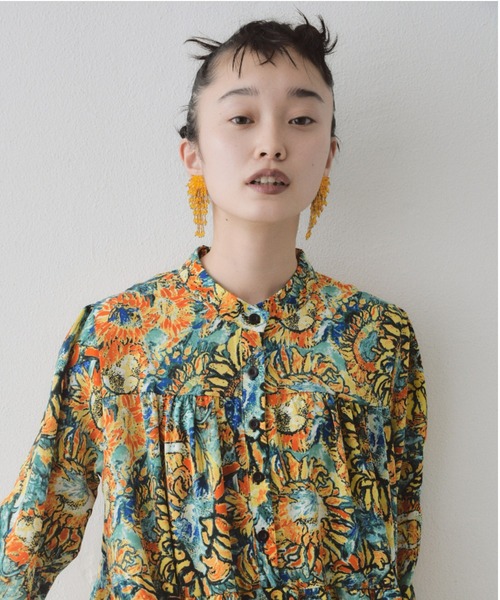 manana suerte（マニャーナスエルテ）の「ビーズフリンジピアス（ピアス（両耳用）・レディース・シルバー/イエロー/ブルー・FREE）」の12枚目の写真