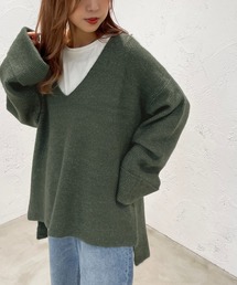 apres jour mignon（アプレジュールミニョン）の「深V袖折り返しニット【ZOZOTOWN限定アイテム】（ニット/セーター）」