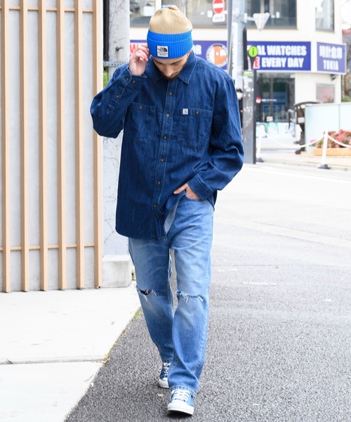 ★ドイツ発*carhartt WIP*新作*Lucas デニム半袖シャツ/BS★ Carhartt WIP L/S Lucas Shirt, Blue | Official Online Store