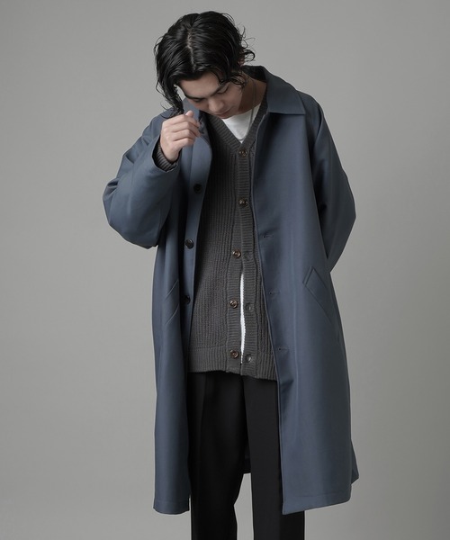 SPINNS（スピンズ）の「ドロップショルダー 畦編みルーズカーディガン（カーディガン/ボレロ・メンズ・アイボリー/グリーン/サックスブルー/チャコール・M/L）」の19枚目の写真