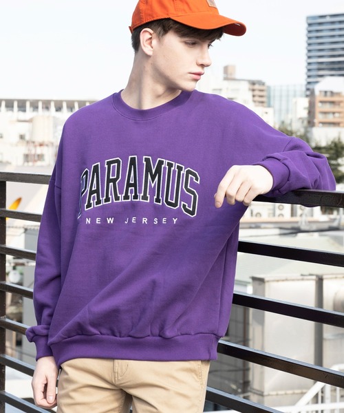 ８(eight)（エイト）の「PAPAMUS Sweat 裏起毛トレーナー（スウェット・メンズ・ホワイト/アッシュグレー/ブラック/パープル/ブルー/グリーン・FREE）」の6枚目の写真