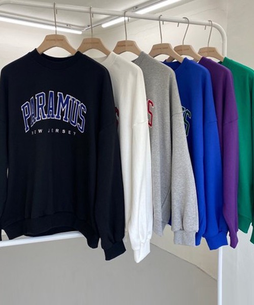 ８(eight)（エイト）の「PAPAMUS Sweat 裏起毛トレーナー（スウェット・メンズ・ホワイト/アッシュグレー/ブラック/パープル/ブルー/グリーン・FREE）」の9枚目の写真