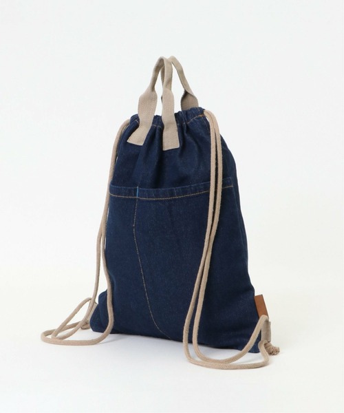 ikka（イッカ）の「【キッズ】デニムナップサック（バックパック/リュック・キッズ・ネイビー/ブルー・FREE）」の7枚目の写真