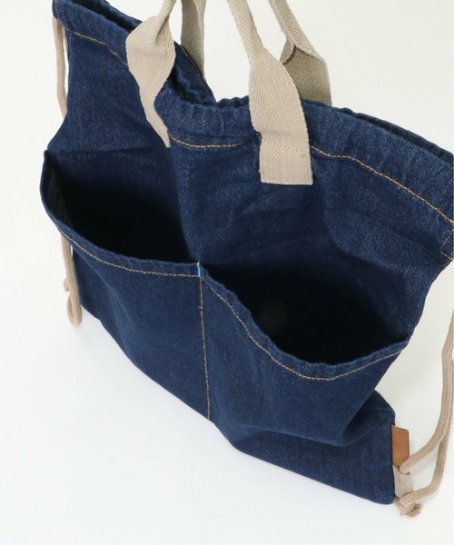 ikka（イッカ）の「【キッズ】デニムナップサック（バックパック/リュック・キッズ・ネイビー/ブルー・FREE）」の5枚目の写真