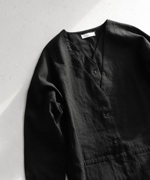 antiqua（アンティカ）の「レイヤード風オールインワン（つなぎ/オールインワン・レディース・ブラック・FREE）」の10枚目の写真