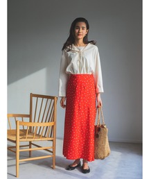 B:MING by BEAMS / レトロ フラワープリント ロングスカート 22SS