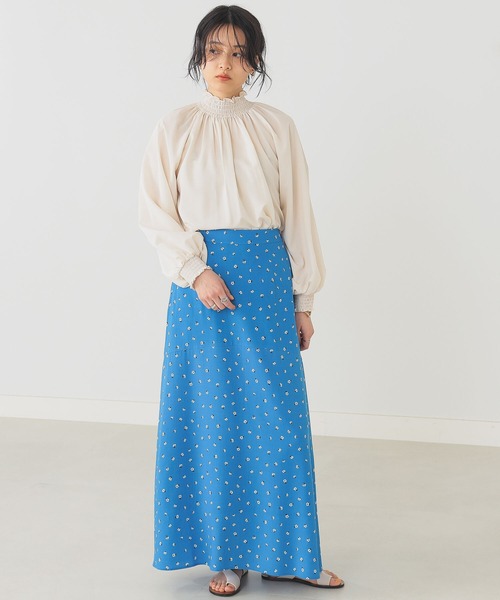 B:MING by BEAMS（ビーミングバイビームス）の「B:MING by BEAMS / レトロ フラワープリント ロングスカート 22SS（スカート・レディース・レッド系/ベージュ系/ブルー系・SMALL/MEDIUM）」の6枚目の写真