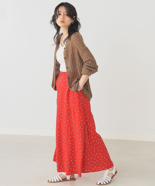 B:MING by BEAMS（ビーミングバイビームス）の「B:MING by BEAMS / レトロ フラワープリント ロングスカート 22SS（スカート・レディース・レッド系/ベージュ系/ブルー系・SMALL/MEDIUM）」の14枚目の写真