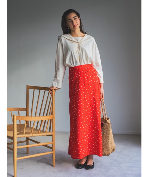 B:MING by BEAMS（ビーミングバイビームス）の「B:MING by BEAMS / レトロ フラワープリント ロングスカート 22SS（スカート・レディース・レッド系/ベージュ系/ブルー系・SMALL/MEDIUM）」の20枚目の写真