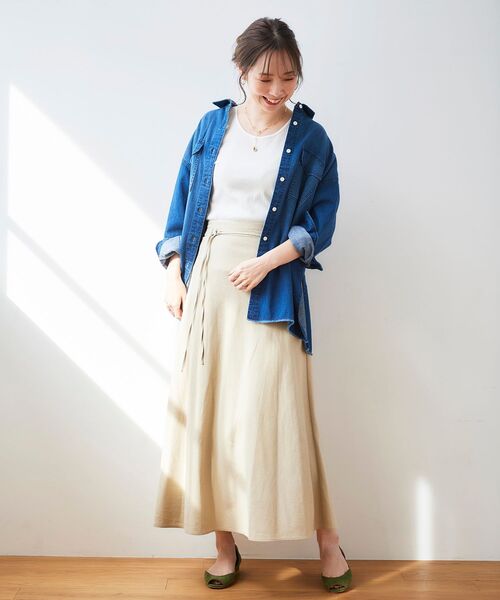 le.coeur blanc（ルクールブラン）の「TAKEデニムオーバーシャツ（シャツ/ブラウス・レディース・サックスブルー/ブルー・38）」の9枚目の写真