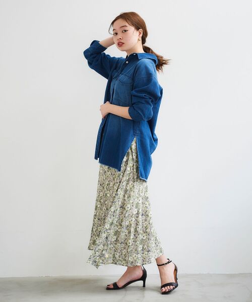 le.coeur blanc（ルクールブラン）の「TAKEデニムオーバーシャツ（シャツ/ブラウス・レディース・サックスブルー/ブルー・38）」の11枚目の写真
