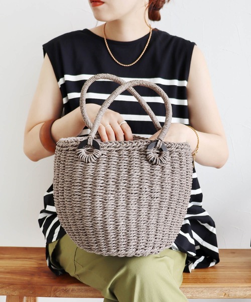 reca（レカ）の「【ZOZOTOWN限定】雑材バルーントート（トートバッグ・レディース・ベージュ/ライトベージュ/グレイッシュベージュ・FREE）」の3枚目の写真