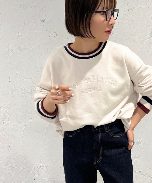 apres jour mignon（アプレジュールミニョン）の「ラインスウェット【ZOZOTOWN限定アイテム】（スウェット・レディース・アイボリー/ナチュラル/杢グレー・フリー/X-LARGE）」の8枚目の写真