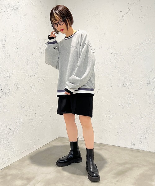 apres jour mignon（アプレジュールミニョン）の「ラインスウェット【ZOZOTOWN限定アイテム】（スウェット・レディース・アイボリー/ナチュラル/杢グレー・フリー/X-LARGE）」の13枚目の写真