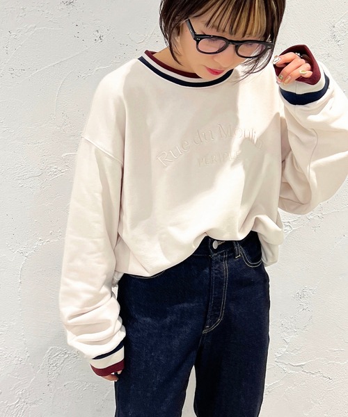 apres jour mignon（アプレジュールミニョン）の「ラインスウェット【ZOZOTOWN限定アイテム】（スウェット・レディース・アイボリー/ナチュラル/杢グレー・フリー/X-LARGE）」の12枚目の写真