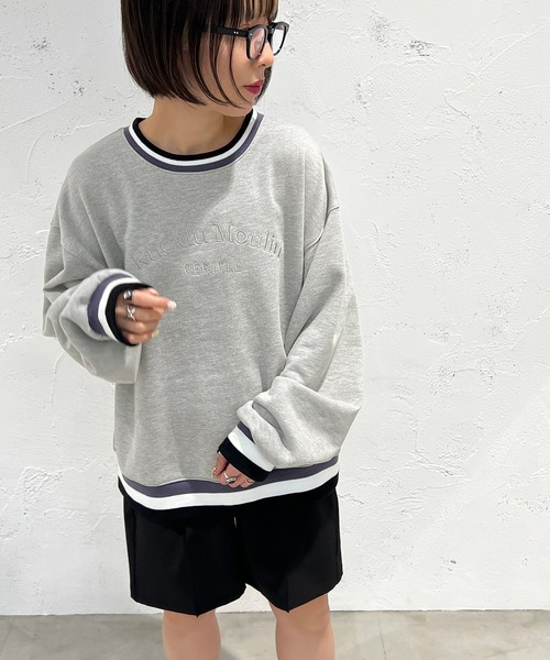 apres jour mignon（アプレジュールミニョン）の「ラインスウェット【ZOZOTOWN限定アイテム】（スウェット・レディース・アイボリー/ナチュラル/杢グレー・フリー/X-LARGE）」の16枚目の写真