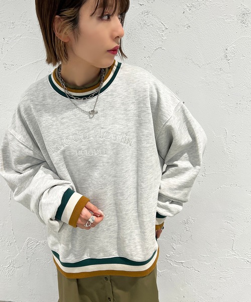 apres jour mignon（アプレジュールミニョン）の「ラインスウェット【ZOZOTOWN限定アイテム】（スウェット・レディース・アイボリー/ナチュラル/杢グレー・フリー/X-LARGE）」の7枚目の写真