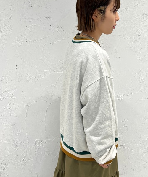 apres jour mignon（アプレジュールミニョン）の「ラインスウェット【ZOZOTOWN限定アイテム】（スウェット・レディース・アイボリー/ナチュラル/杢グレー・フリー/X-LARGE）」の19枚目の写真