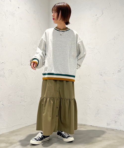 apres jour mignon（アプレジュールミニョン）の「ラインスウェット【ZOZOTOWN限定アイテム】（スウェット・レディース・アイボリー/ナチュラル/杢グレー・フリー/X-LARGE）」の11枚目の写真