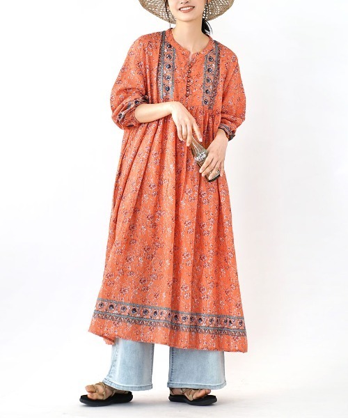 セール スキッパーネック インドコットン ワンピース ワンピース E Zakkamania Stores イーザッカマニアストアーズ のファッション通販 Zozotown