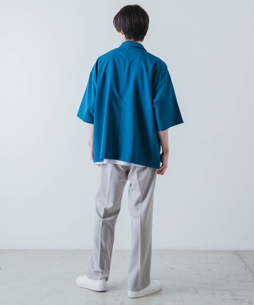 WEGO(ウィゴー)の「WEGO/イージーケアフラップポケット半袖シャツ(シャツ/ブラウス・メンズ・ブラック/ブルー系その他/ライトグレー・LARGE/MEDIUM)」の11枚目の写真