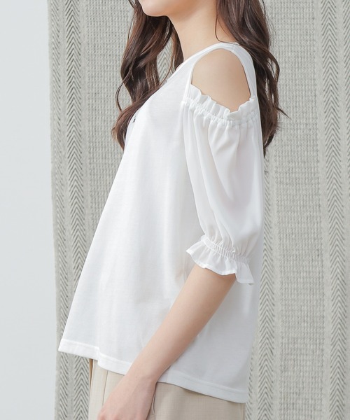 ⭐︎新品未開封⭐︎HAND with HONEYs Tシャツ　Ｌサイズ Honeys（ハニーズ）の「肩開きトップス（Tシャツ/カットソー