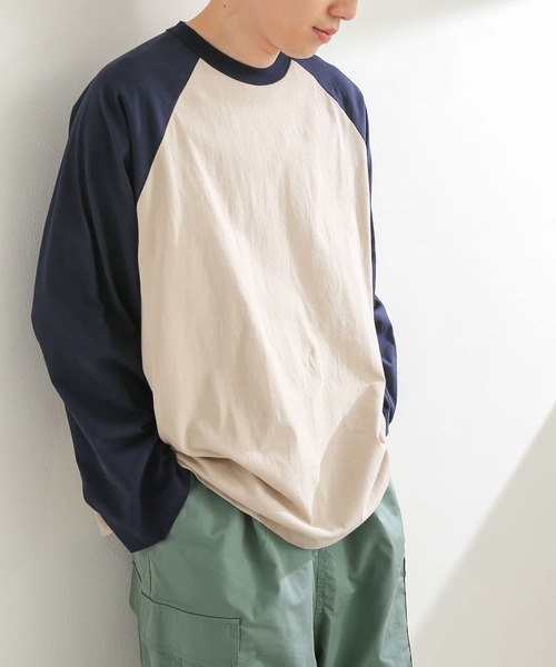 SENSE OF PLACE by URBAN RESEARCH（センスオブプレイスバイアーバンリサーチ）の「『ユニセックス』エクストラルーズラグランスリーブTシャツ（Tシャツ/カットソー・メンズ・ブラック/グリーン/ネイビー・MEDIUM/LARGE）」の3枚目の写真