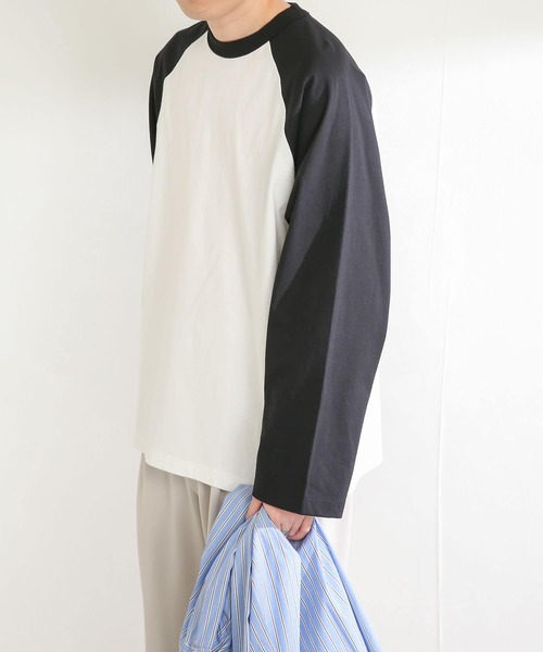 SENSE OF PLACE by URBAN RESEARCH（センスオブプレイスバイアーバンリサーチ）の「『ユニセックス』エクストラルーズラグランスリーブTシャツ（Tシャツ/カットソー・メンズ・ブラック/グリーン/ネイビー・MEDIUM/LARGE）」の10枚目の写真