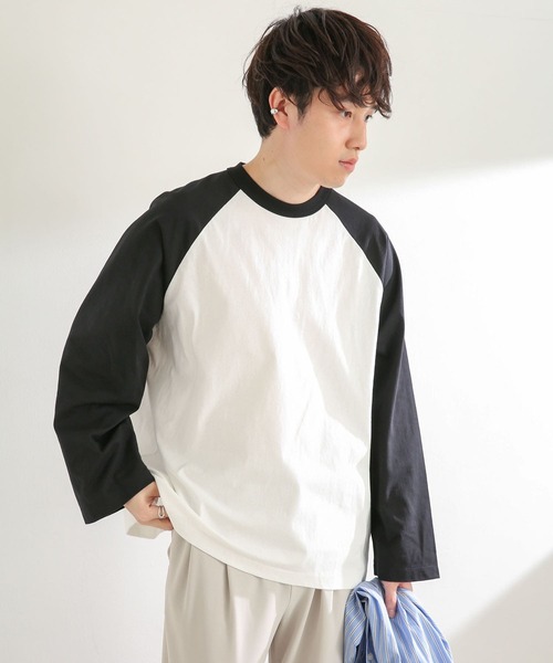 SENSE OF PLACE by URBAN RESEARCH（センスオブプレイスバイアーバンリサーチ）の「『ユニセックス』エクストラルーズラグランスリーブTシャツ（Tシャツ/カットソー・メンズ・ブラック/グリーン/ネイビー・MEDIUM/LARGE）」の11枚目の写真