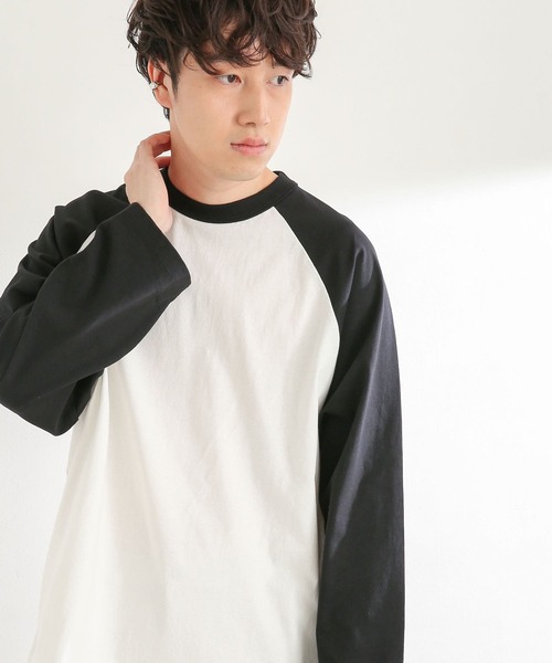 SENSE OF PLACE by URBAN RESEARCH（センスオブプレイスバイアーバンリサーチ）の「『ユニセックス』エクストラルーズラグランスリーブTシャツ（Tシャツ/カットソー・メンズ・ブラック/グリーン/ネイビー・MEDIUM/LARGE）」の12枚目の写真