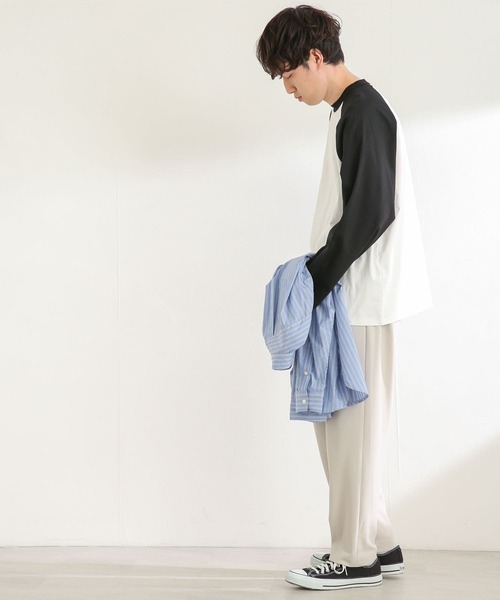 SENSE OF PLACE by URBAN RESEARCH（センスオブプレイスバイアーバンリサーチ）の「『ユニセックス』エクストラルーズラグランスリーブTシャツ（Tシャツ/カットソー・メンズ・ブラック/グリーン/ネイビー・MEDIUM/LARGE）」の14枚目の写真