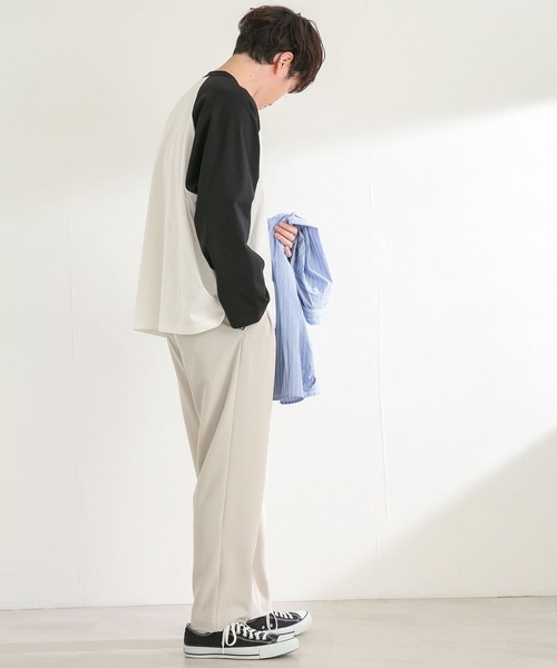 SENSE OF PLACE by URBAN RESEARCH（センスオブプレイスバイアーバンリサーチ）の「『ユニセックス』エクストラルーズラグランスリーブTシャツ（Tシャツ/カットソー・メンズ・ブラック/グリーン/ネイビー・MEDIUM/LARGE）」の15枚目の写真