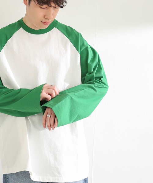 SENSE OF PLACE by URBAN RESEARCH（センスオブプレイスバイアーバンリサーチ）の「『ユニセックス』エクストラルーズラグランスリーブTシャツ（Tシャツ/カットソー・メンズ・ブラック/グリーン/ネイビー・MEDIUM/LARGE）」の16枚目の写真