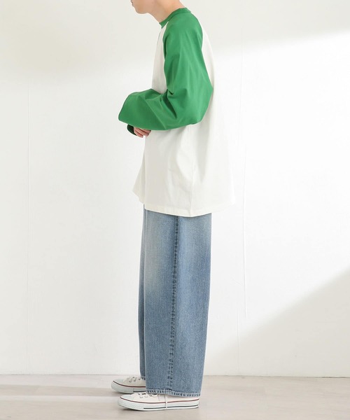 SENSE OF PLACE by URBAN RESEARCH（センスオブプレイスバイアーバンリサーチ）の「『ユニセックス』エクストラルーズラグランスリーブTシャツ（Tシャツ/カットソー・メンズ・ブラック/グリーン/ネイビー・MEDIUM/LARGE）」の20枚目の写真