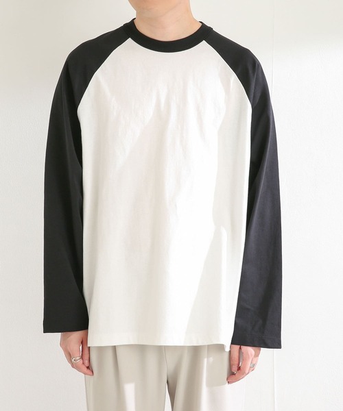 SENSE OF PLACE by URBAN RESEARCH（センスオブプレイスバイアーバンリサーチ）の「『ユニセックス』エクストラルーズラグランスリーブTシャツ（Tシャツ/カットソー・メンズ・ブラック/グリーン/ネイビー・MEDIUM/LARGE）」の22枚目の写真