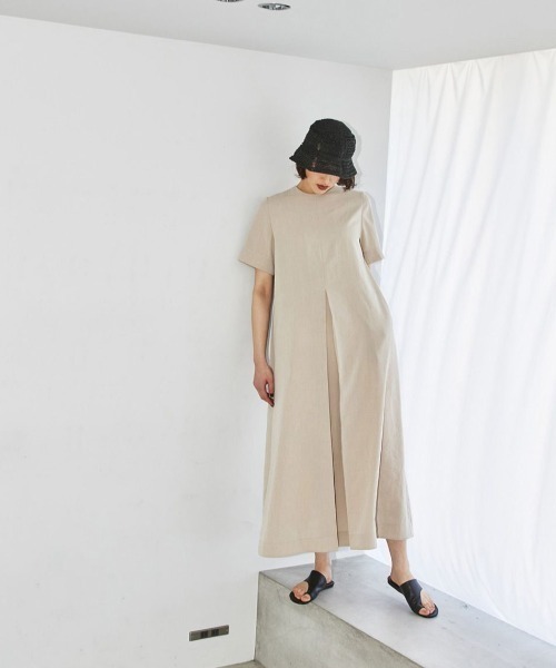 TODAYFUL(トゥデイフル)の「TODAYFUL(トゥデイフル) "Halfsleeve Tuck Dress"ハーフスリーブタックドレス/12110332(ワンピース・レディース・ブラック/ナチュラル・38/36)」の10枚目の写真